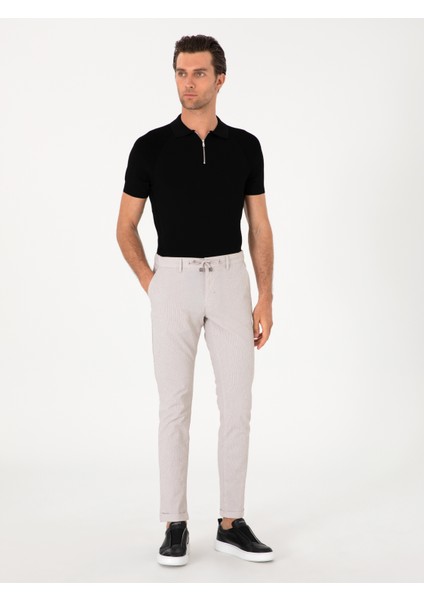Erkek Bej Slim Fit Gofreli Beli Bağcıklı Spor Pantolon 50305618-VR011 modelleri