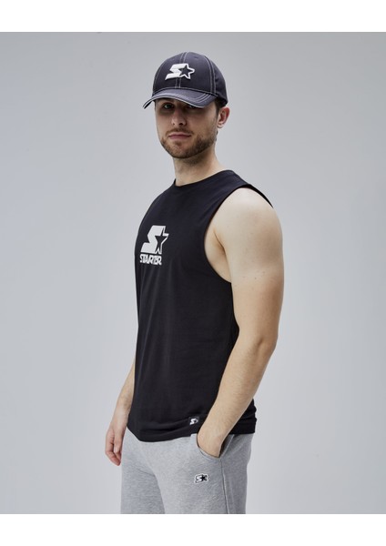 Gonzale Siyah Bisiklet Yaka Baskılı Oversize Erkek Tshirt