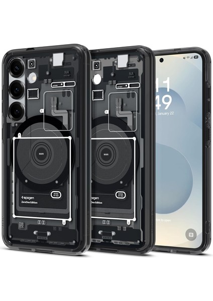 Galaxy S25 Plus Kılıf Ultra Hybrid Zero One Magfit Özellikli Zero One Black - ACS08982