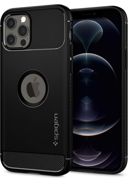 iPhone 12 / iPhone 12 Pro Kılıf Rugged Armor Matte Black - ACS01700