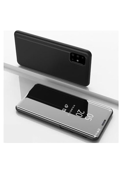 P40 Lite/nova 6 Se Uyumlu Aynalı Kapaklı Standlı Clear View Kılıf (Siyah) fiyatları