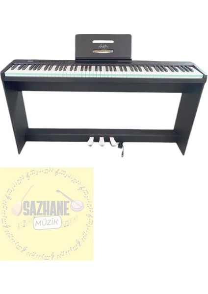 Digital Piyano Hassasiyetli 88 Tuş 3 Pedal