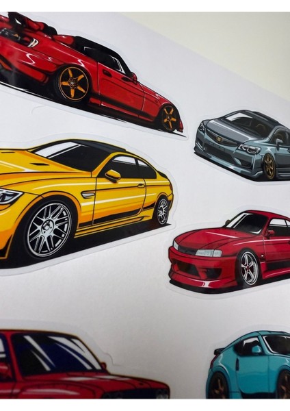 Araba Sticker ( Etiket ) Notebook,kask, Duvar, Bisiklet, Motosiklet, Dolap, Kapı A4 Boyutlarında modelleri