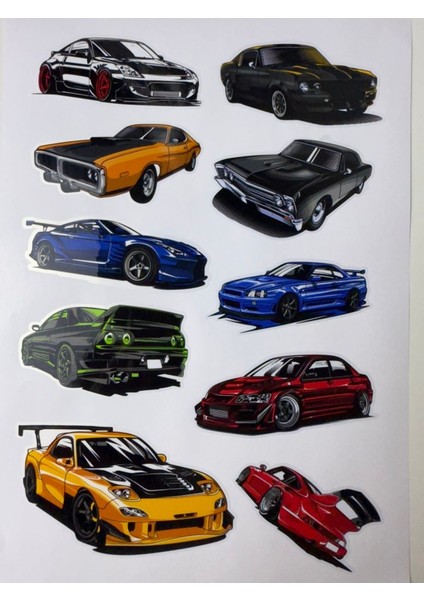 Araba Sticker ( Etiket ) Notebook,kask, Duvar, Bisiklet, Motosiklet, Dolap, Kapı A4 Boyutlarında