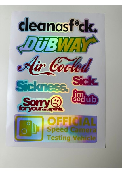 Araba Sticker ( Etiket ) Notebook,kask, Duvar, Bisiklet, Motosiklet, Dolap, Kapı A4 Boyutlarında