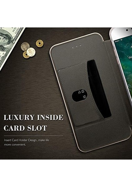 Apple iPhone Xr (6.1'') Için Kılıf Ultra Slim Leather Design Flip Cover Rose Gold fiyatları