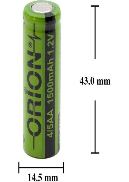 1.2V Ni-Mh 4/5AA 1500MAH Şarj Edilebilir Başsız Pil 2 Adet Erpilsan Elektronik