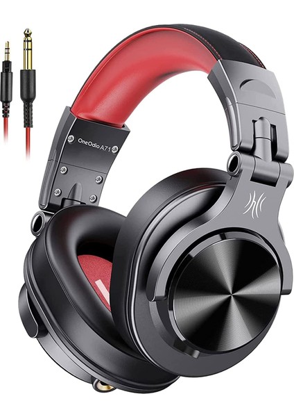 A71 Yüksek Çözünürlüklü Stüdyo Kayıt Kulaklıkları - Shareport ile Kablolu Kulak Üstü Kulaklıklar, Profesyonel Izleme ve Karıştırma Katlanabilir Stereo Sesli Kulaklıklar (Kırmızı)