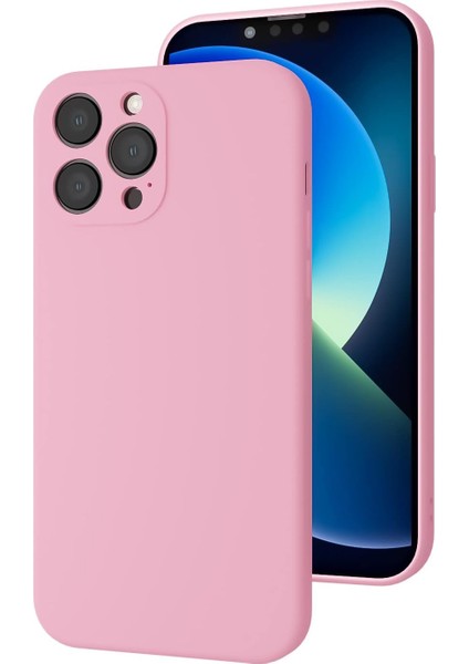 iPhone 11 Uyumlu Kamera Korumalı, Mikrofiber Astarlı, Sıvı Silikon Kılıf (Toz Pembe)