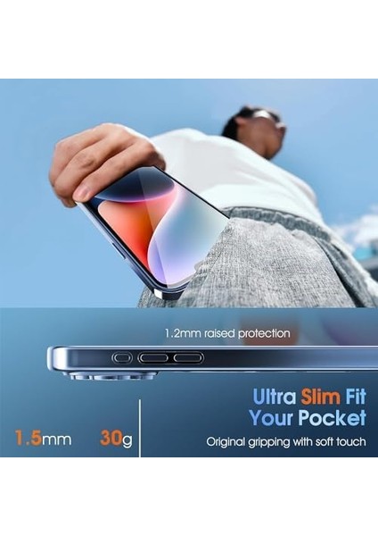 15 Pro Max Uyumlu Kılıf Kamera Lens ve Hoparlör Toz Korumalı Kablosuz Şarj Özellikli Esnek Silikon (Mavi) fiyatları