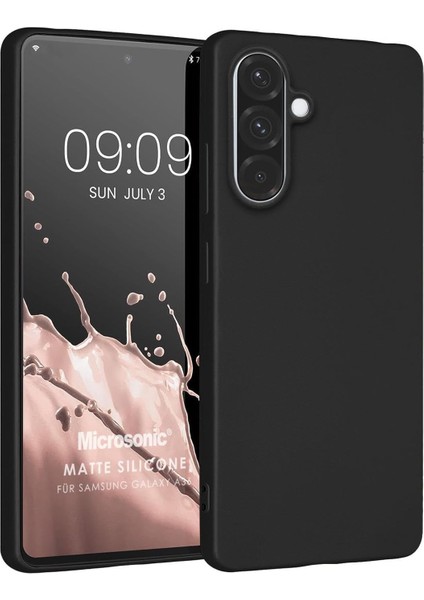 Matte Silicone Samsung Galaxy A36 Kılıf Siyah [galaxy A36 ile Uyumlu Kılıf - Siyah]