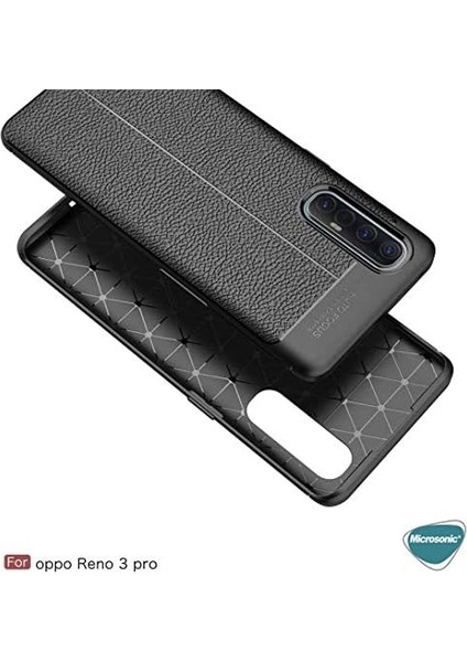 Oppo Reno 3 Pro Için Kılıf Deri Dokulu Silikon Siyah [reno 3 Pro ile Uyumlu Kılıf - Siyah] modelleri