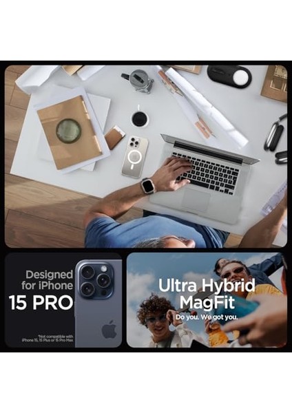 iPhone 15 Pro Kılıf Ultra Hybrid Magfit Magsafe Özellikli White - ACS06715 modelleri