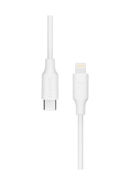 Type-C To Lightning Uyumlu iPhone Modelleri Için Hızlı Şarj ve Data Kablosu 100 cm (Beyaz)