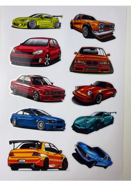 Araba Sticker ( Etiket ) Notebook,kask, Duvar, Bisiklet, Motosiklet, Dolap, Kapı A4 Boyutlarında