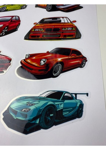 Araba Sticker ( Etiket ) Notebook,kask, Duvar, Bisiklet, Motosiklet, Dolap, Kapı A4 Boyutlarında modelleri