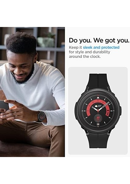 Galaxy Watch 5 Pro (45MM) Kılıf Liquid Air Matte Black - ACS05185 fiyatları