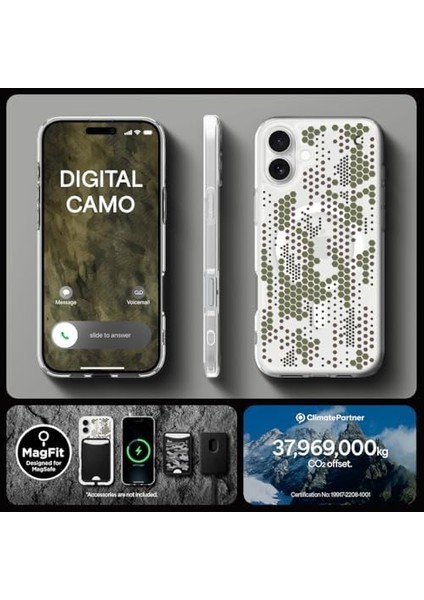 iPhone 16 Plus Kılıf Ultra Hybrid Magfit Magsafe Özellikli Digital Camo - ACS08080 fiyatları