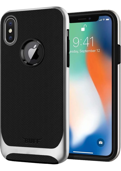 iPhone x New Armor Kılıf, Gümüş