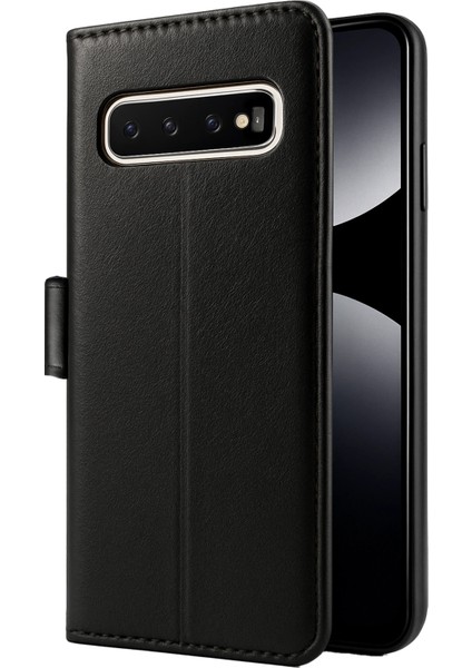 Samsung Galaxy S10 Plus Trend S Plus Kapaklı Kılıf - Siyah Gnzrz