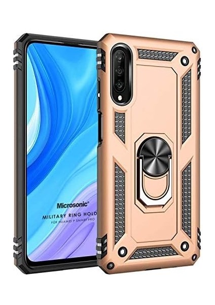 Huawei P Smart Pro Için Kılıf Military Ring Holder Gold [p Smart Pro ile Uyumlu Kılıf - Gold] modelleri