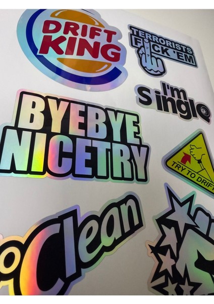 Araba Sticker ( Etiket ) Notebook,kask, Duvar, Bisiklet, Motosiklet, Dolap, Kapı A4 Boyutlarınd