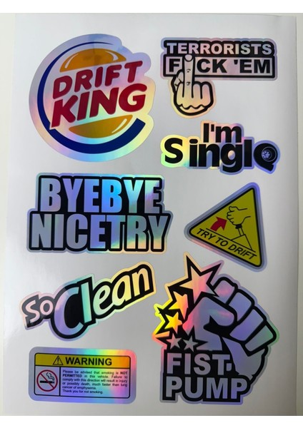 Araba Sticker ( Etiket ) Notebook,kask, Duvar, Bisiklet, Motosiklet, Dolap, Kapı A4 Boyutlarınd fırsatları