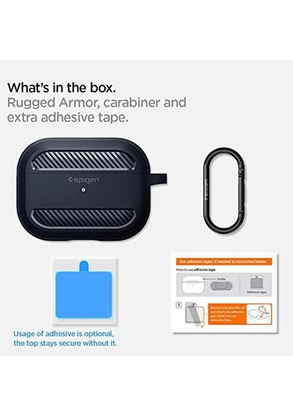 Airpods Pro (1. Nesil) Kılıf Rugged Armor Charcoal Gray - ASD01442
