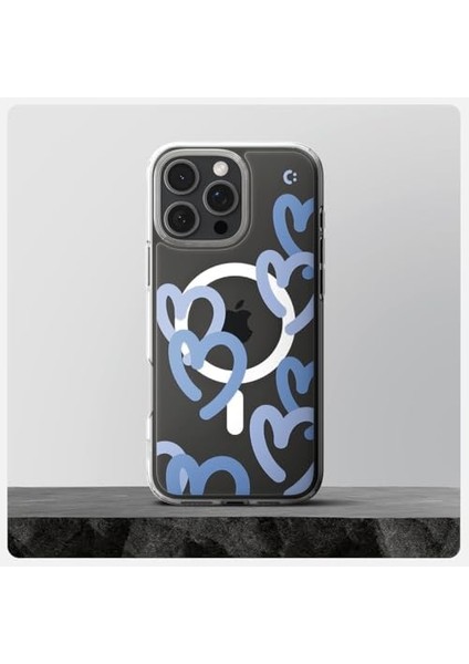 iPhone 16 Pro Max Kılıf Ultra Hybrid Magfit Magsafe Özellikli Hearts Denim - ACS08273 fiyatları