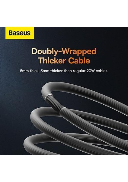 Coolplay Serisi Hızlı Şarj Kablosu Type-C To Ip 20W, 2m, Siyah modelleri