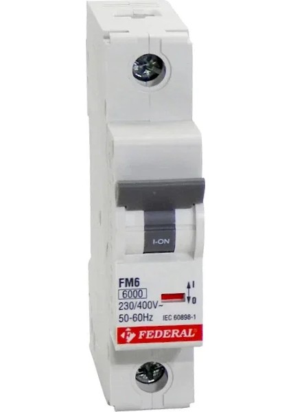 1X20A 3ka C Tipi Tek Kutuplu Otomatik Sigorta Fm3, 9EC-C0331-0D20