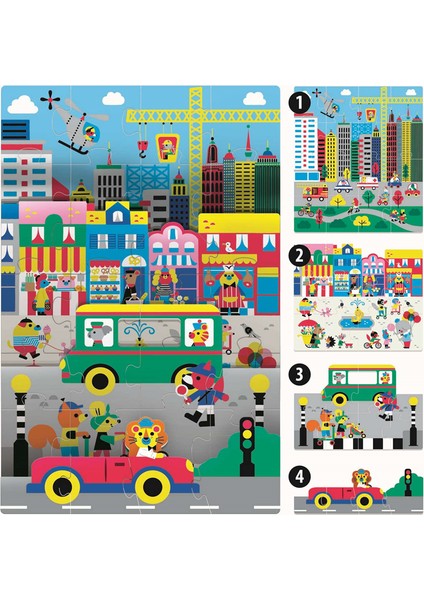 Playrama Puzzle The Cıty (3-6 Yaş)