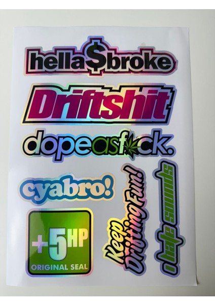 Araba Sticker ( Etiket ) Notebook,kask, Duvar, Bisiklet, Motosiklet, Dolap, Kapı A4 Boyutlarında modelleri