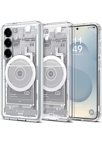 Galaxy S25 Kılıf Ultra Hybrid Zero One Magfit Özellikli Zero One White - ACS09004