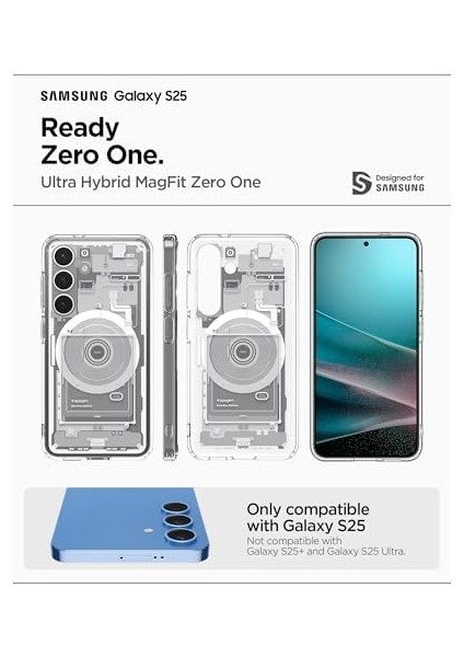 Galaxy S25 Kılıf Ultra Hybrid Zero One Magfit Özellikli Zero One White - ACS09004 modelleri