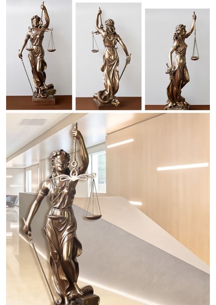 Adalet Fuarı Themis Heykelleri Justitia Tanrıça Heykel Reçine El Sanatı Ev Dekorasyonu Sanat Dekoru indirimleri