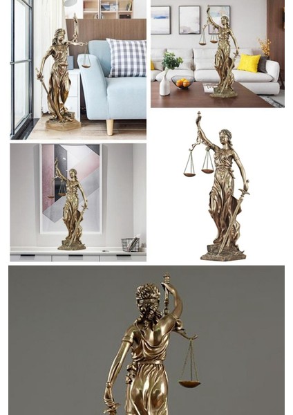 Adalet Fuarı Themis Heykelleri Justitia Tanrıça Heykel Reçine El Sanatı Ev Dekorasyonu Sanat Dekoru