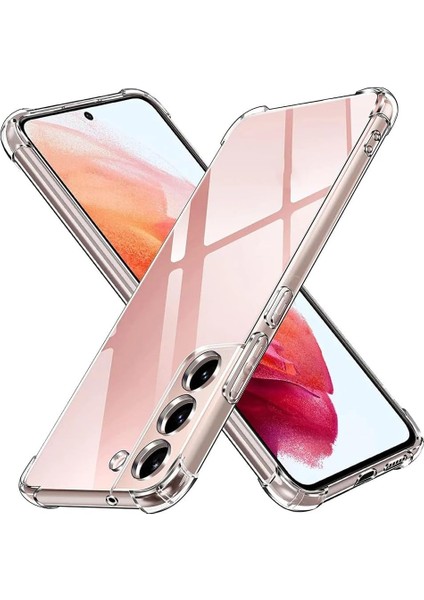 Samsung Galaxy S21 Fe Uyumlu Anti Shock Darbe Emici S21 Fe (6.4') Şeffaf Silikon Tpu Clear Kılıf, Transparent Galaxy S21 Fe Anti Shock Kılıfı Şeffaf