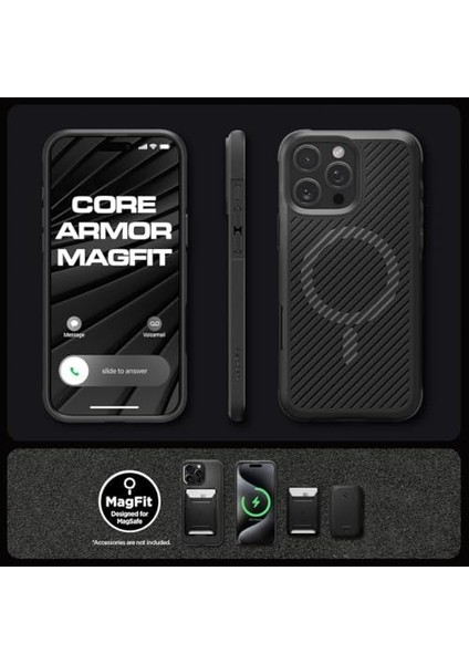 iPhone 16 Pro Max Kılıf Core Armor Magfit Magsafe Özellikli Matte Black - ACS08024 fiyatları
