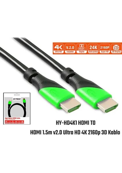 HDMI Kablo Örgülü 14+1 1.5mt Gabble GAB-HDMI015 R22