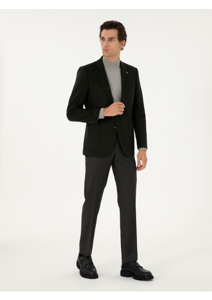 Erkek Yeşil Slim Fit Kumaş Pantolon 50292514-VR054