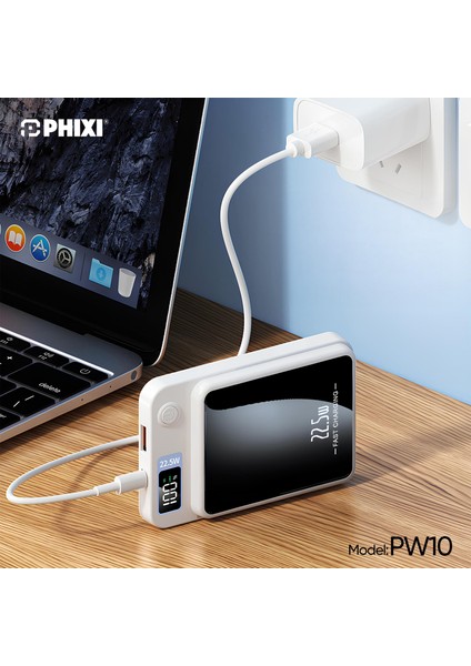 Force PW10 10000mAh 22.5W MagSafe Powerbank - Kablosuz Mini Şarj Cihazı - 1 USB 1 PD Port - Dijital Ekran - Taşınabilir Şarj Cihazı indirimleri