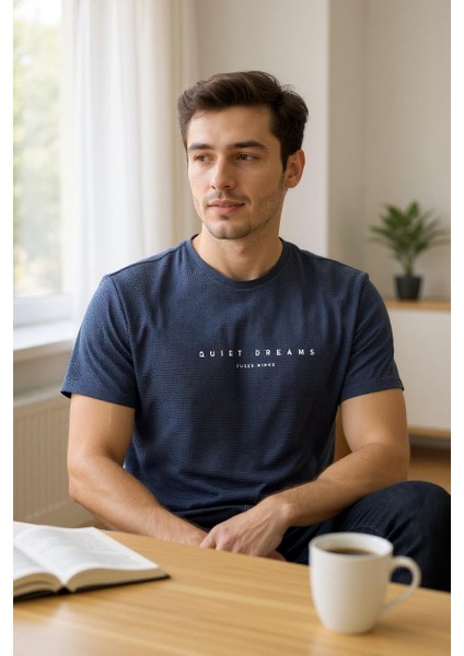 Erkek Regular Yeşil Baskılı T-Shirt