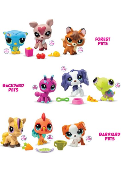 Littlest Pet Shop Minişler 3’lü Figür Seti S3 160-162 modelleri
