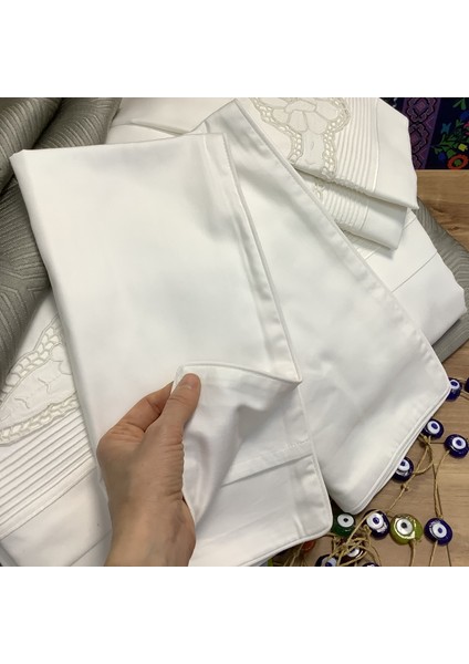 Beyaz Iş Aplikeli Nevresim Takımı -6 Parça modelleri