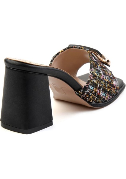 Siyah Desenli Kadın Terlik K04231448804 fırsatları
