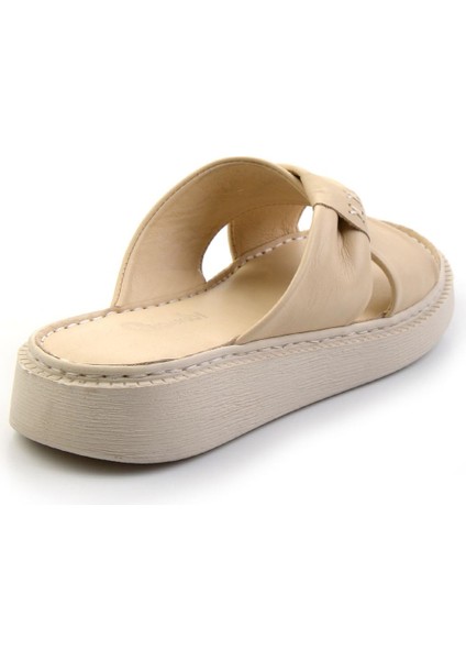 Bej Leather Kadın Terlik K04331045103 modelleri