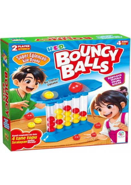 Bouncy Balls Kutu Oyunu – 2 Kişilik Strateji ve Beceri Masa Oyunu 7+ Yaş