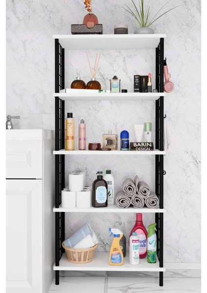 5 Raflı Çevir-Kur Raf Ünitesi | Telli Metal Gövdeli Organizer | Banyo, Mutfak, Balkon, Antre Uyumlu fiyatları