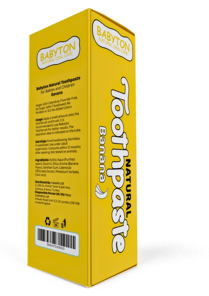 Babyton Organik Doğal Muz Aromalı Diş Macunu 50 gr modelleri